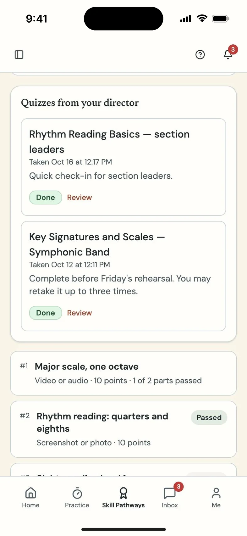 Program Partner screen: student Skill Pathways submission