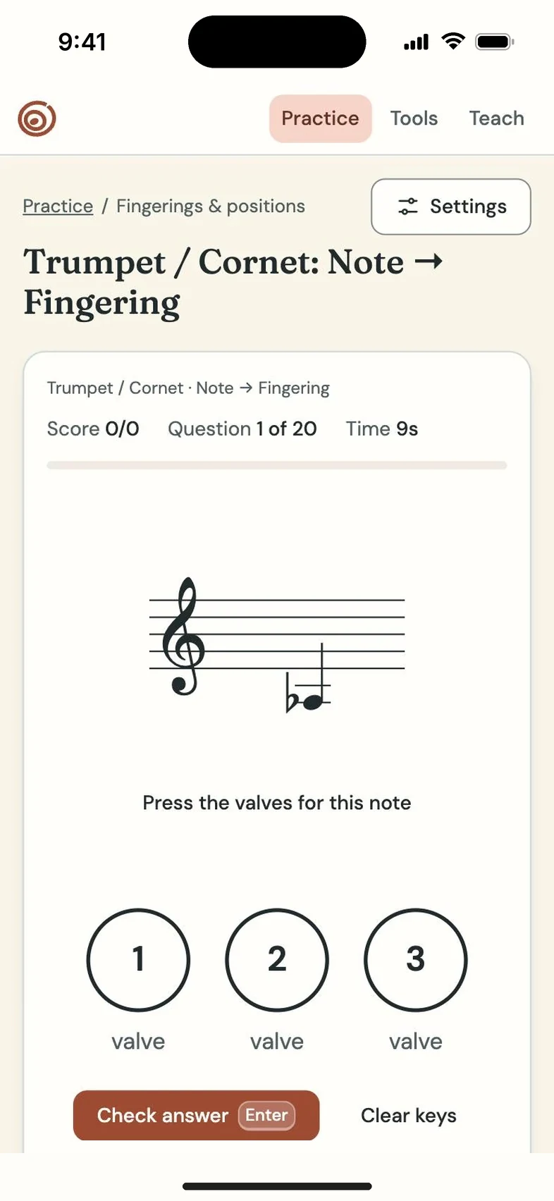 Woodshed screen: Woodshed fingering practice